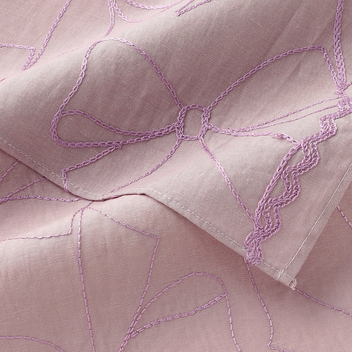 麻混刺繍ストール リボン - 画像5