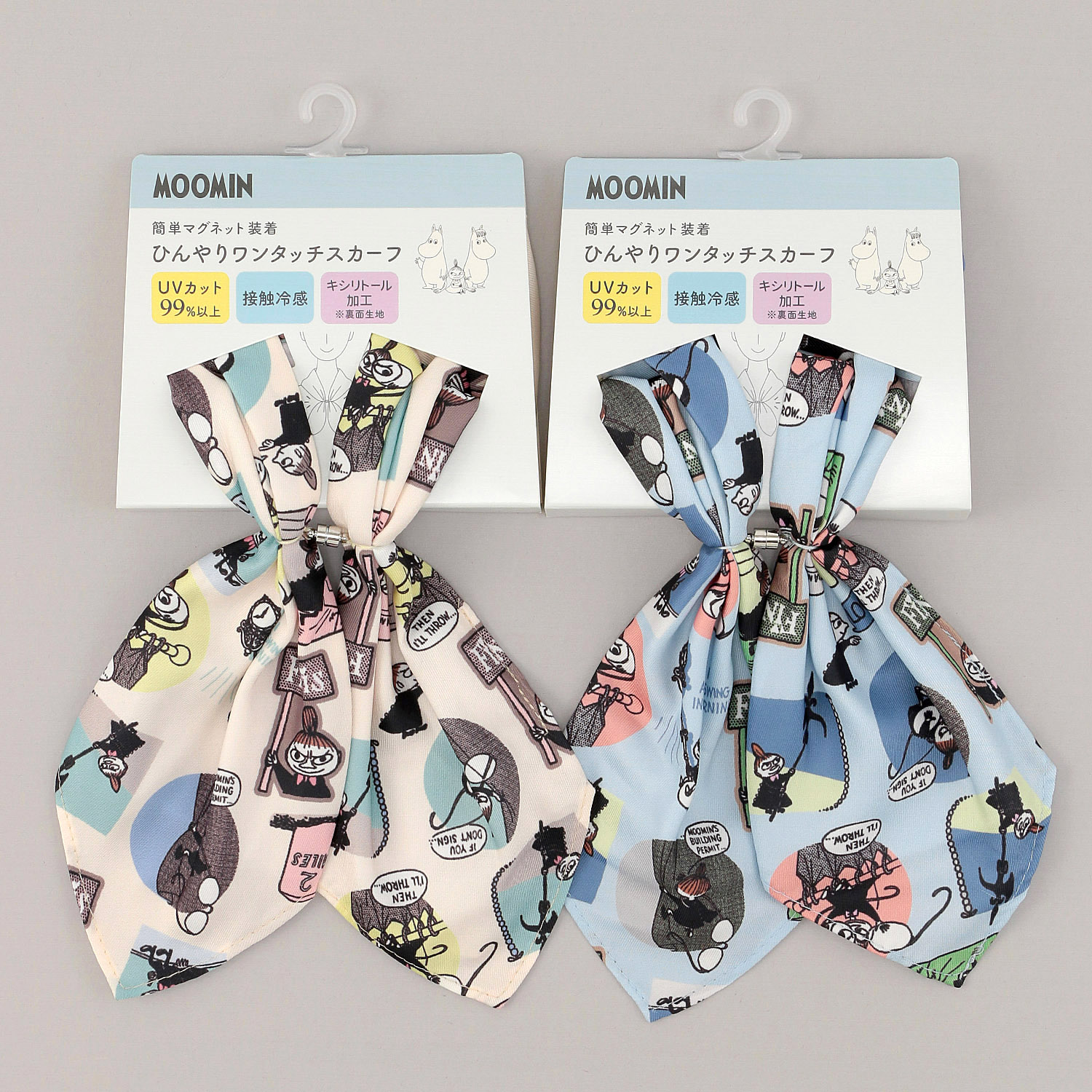 MOOMIN ひんやりワンタッチスカーフ リトルミイバッジ