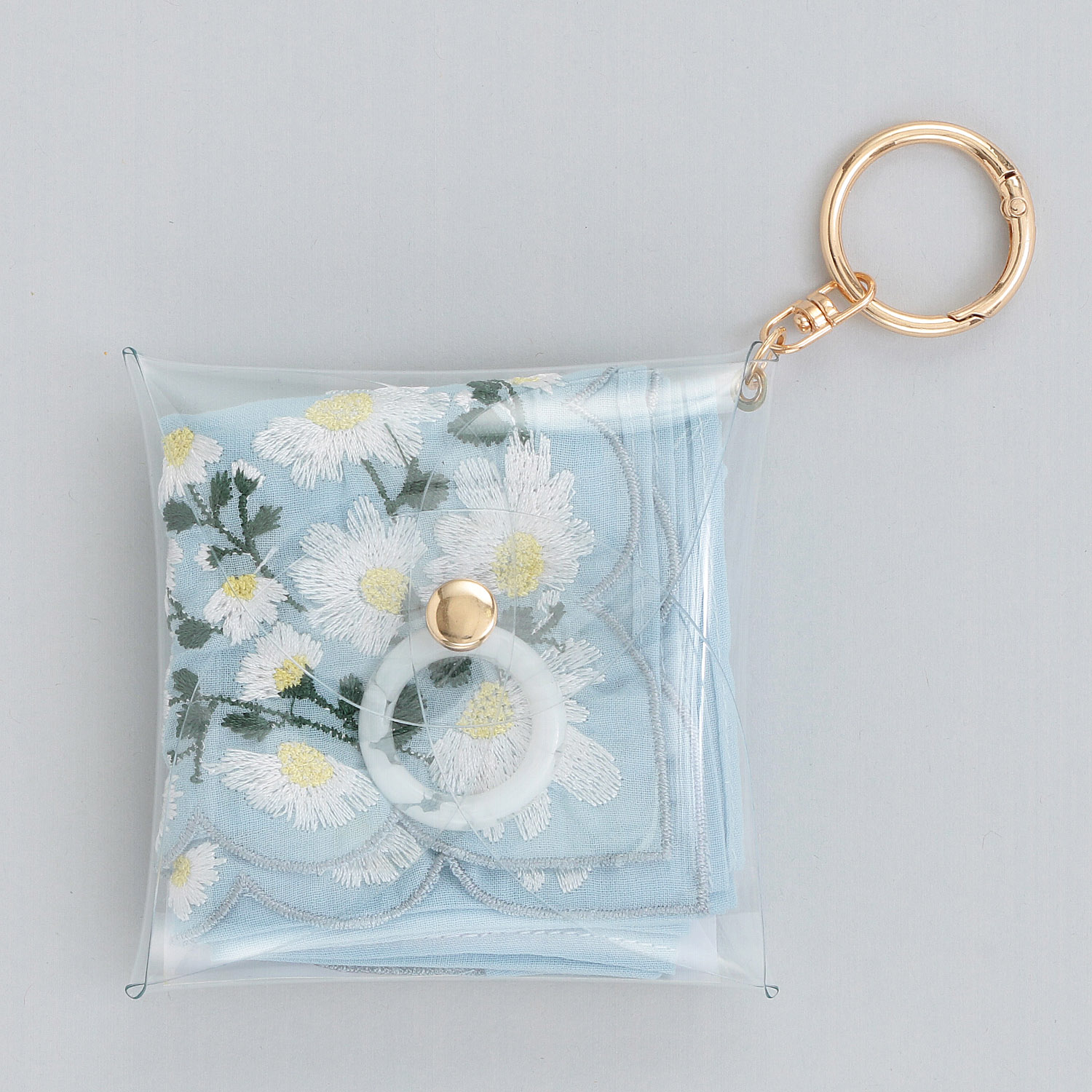 ポーチ付刺繍リングスカーフ 北欧マルチ柄 - 画像12