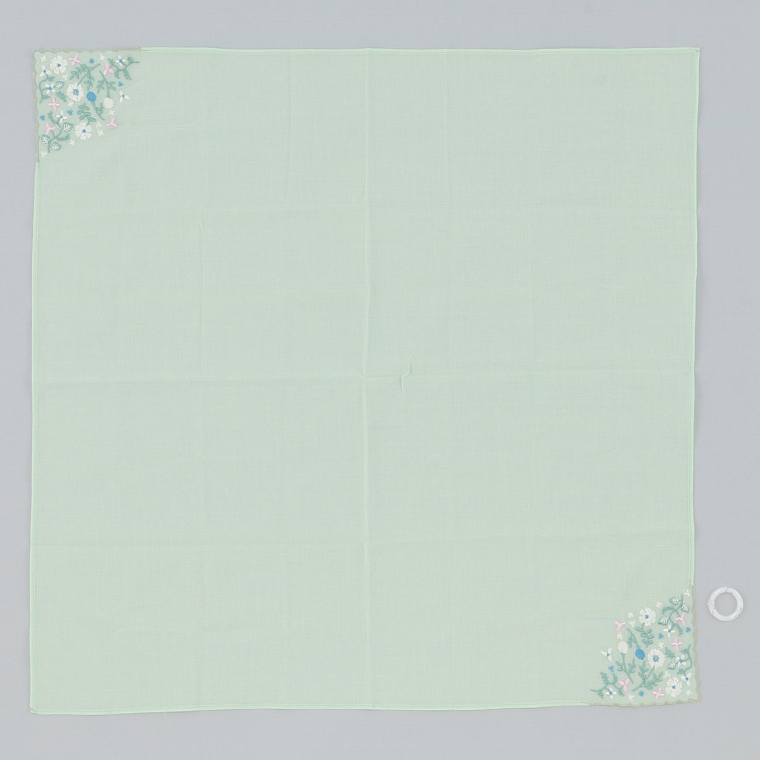 ポーチ付刺繍リングスカーフ 北欧マルチ柄 - 画像6