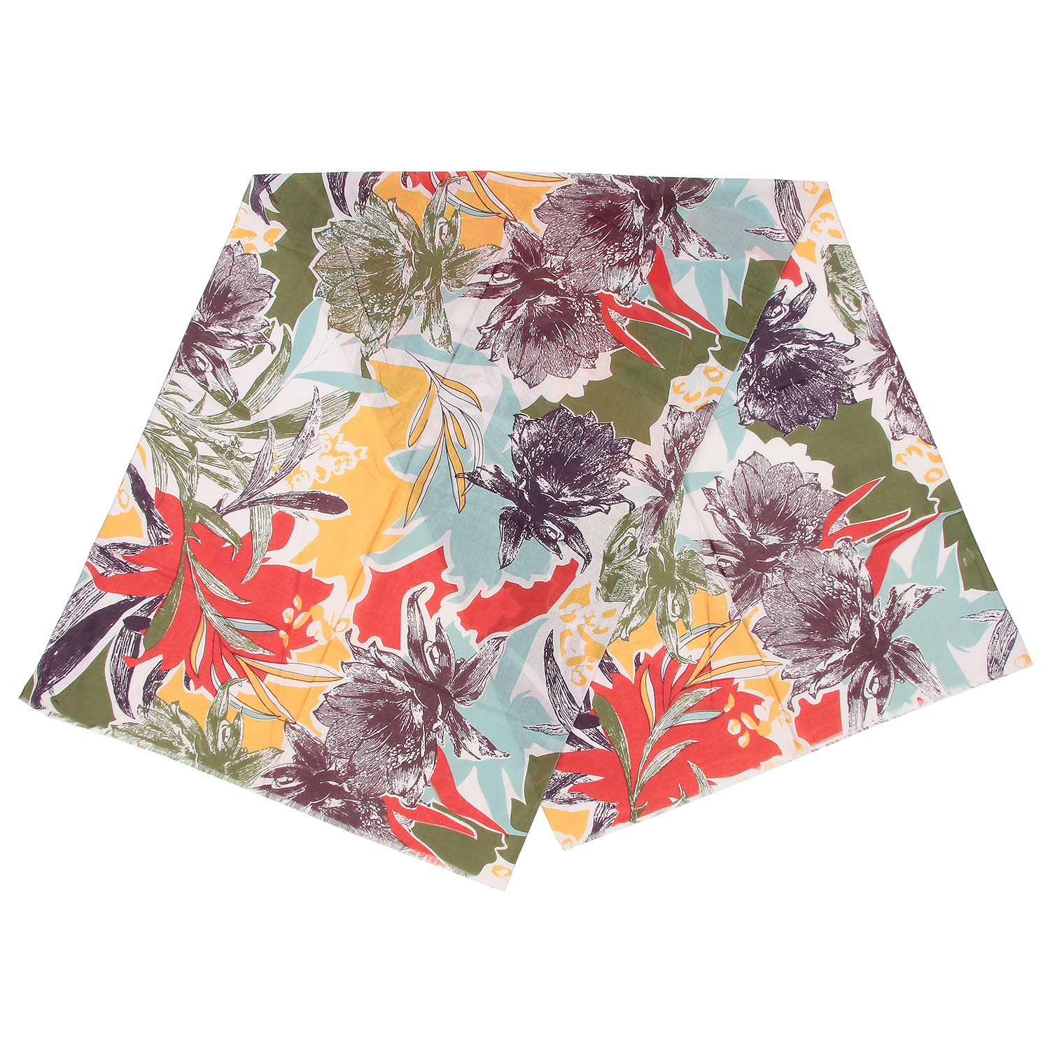 インドコットントロピカルフラワーストール - 画像2