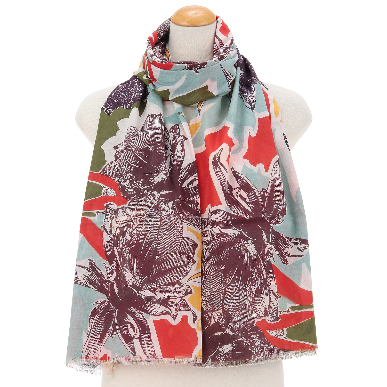 インドコットントロピカルフラワーストール