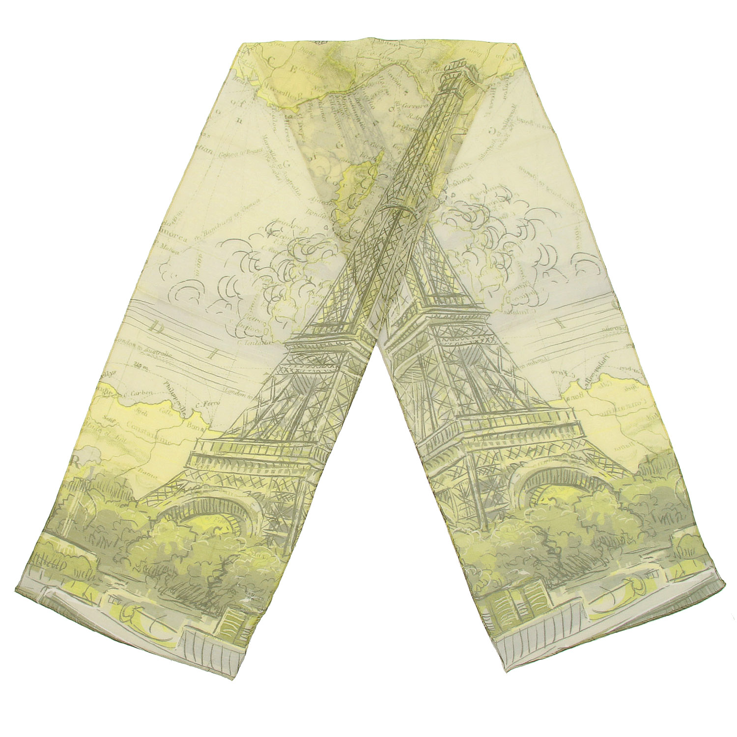 インド コットンシルクストール エッフェル塔 - 画像3