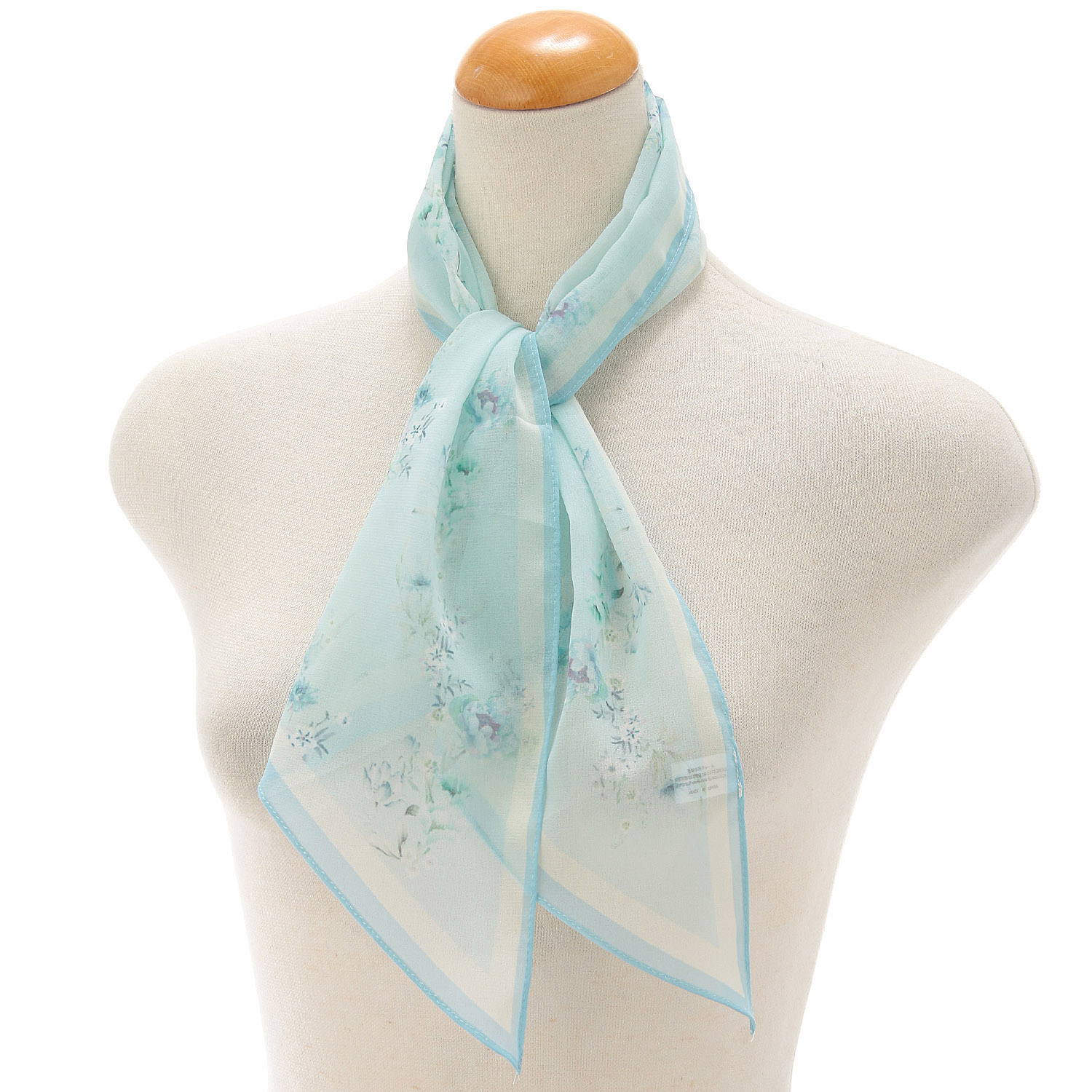 接触冷感フラワー剣先ストール - 画像3