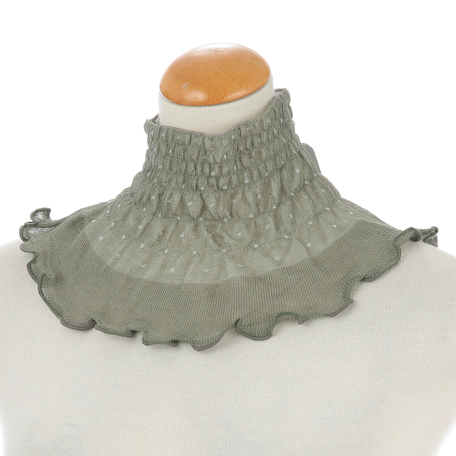 日本製ネックカバー ドット 春夏素材