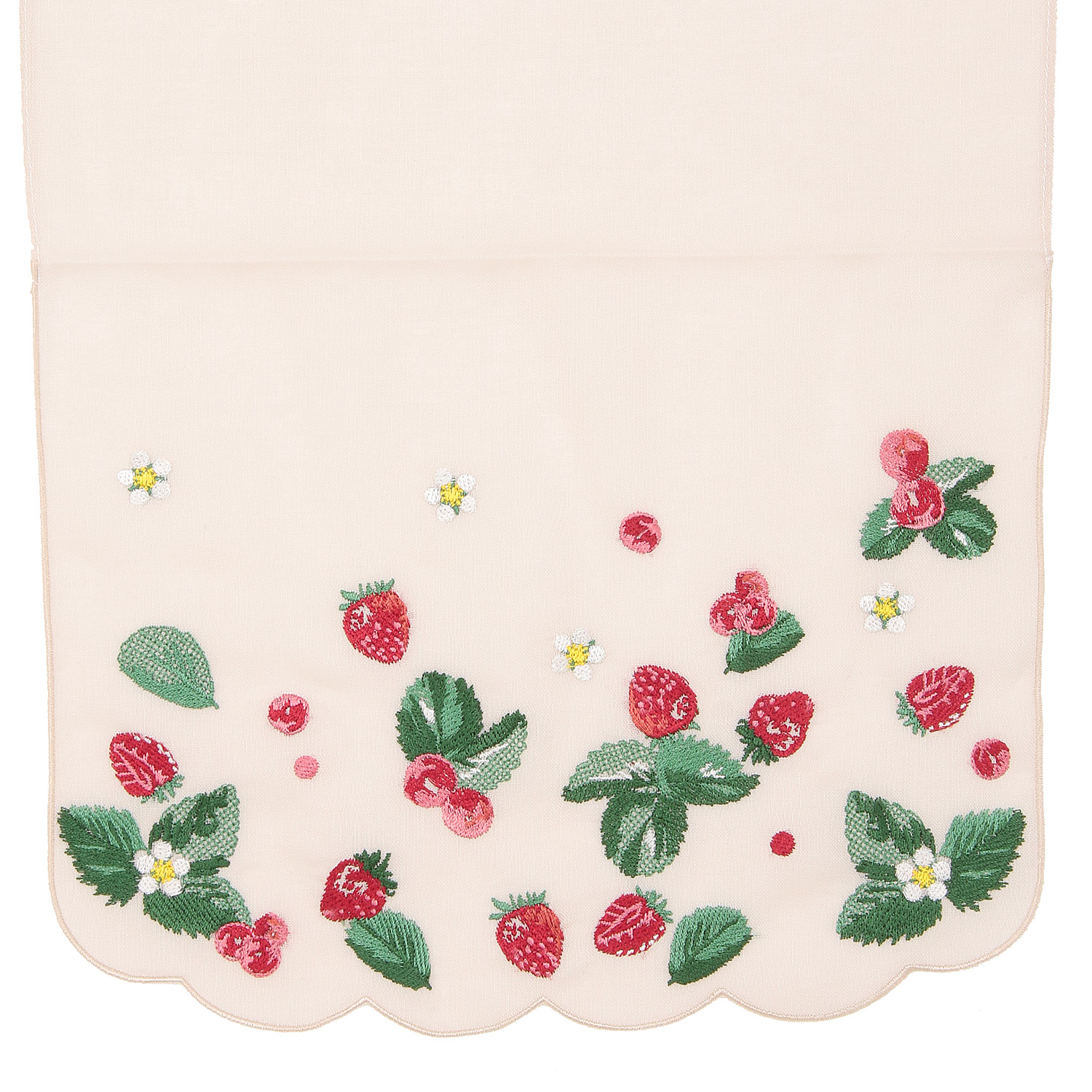 【ストロベリー終了】スカラップ刺繍ストール フルーツ柄 - 画像2