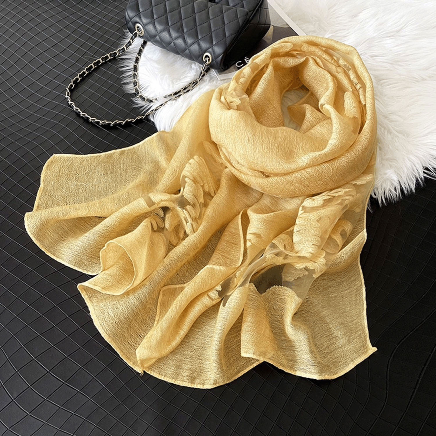 カラーオーガンジーストール - 画像5