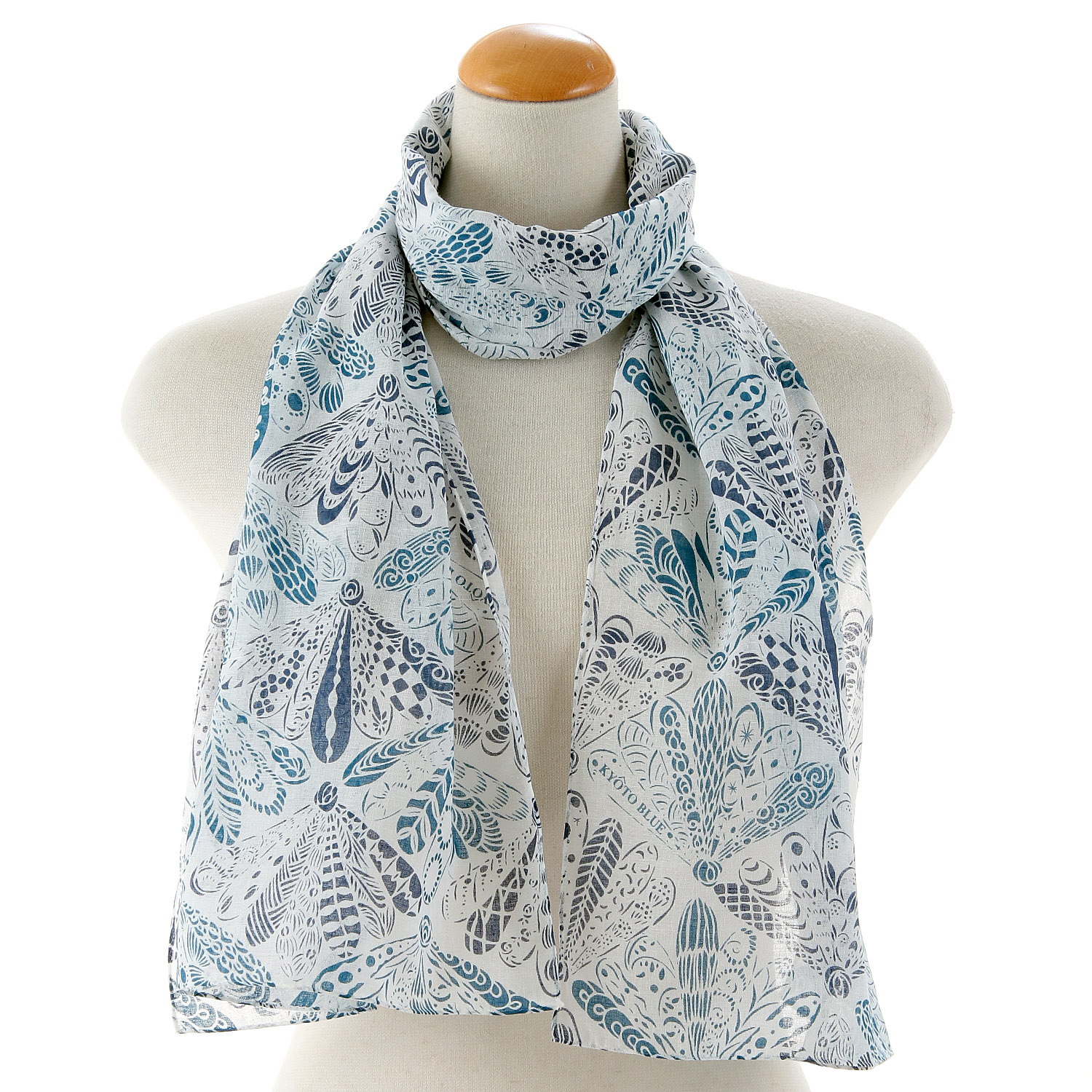 日本製 KYOTO BLUE ガーゼチーフ - 画像3