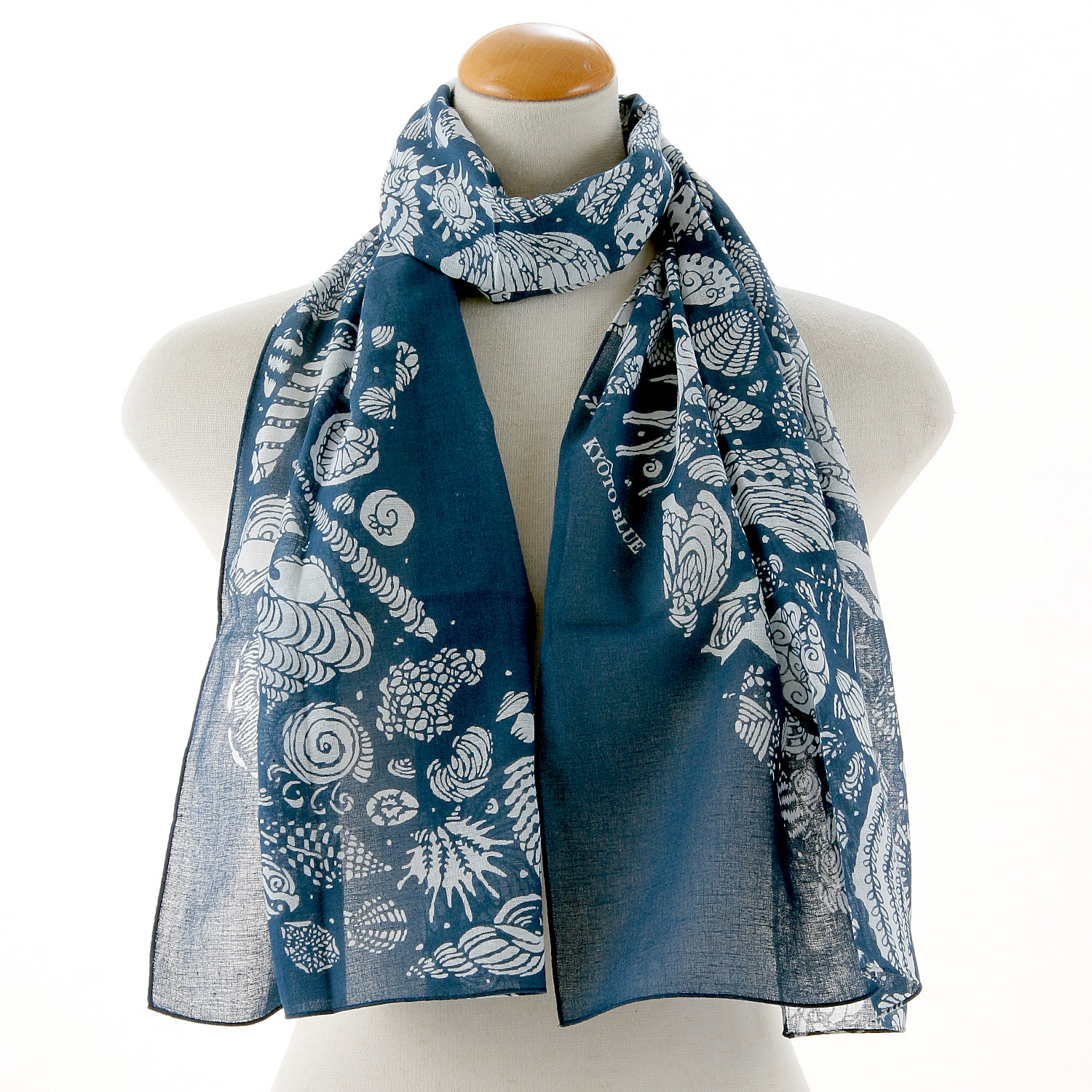 日本製 KYOTO BLUE ガーゼチーフ - 画像5