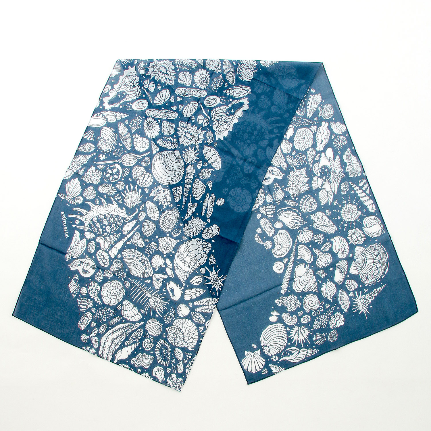 日本製 KYOTO BLUE ガーゼチーフ - 画像6