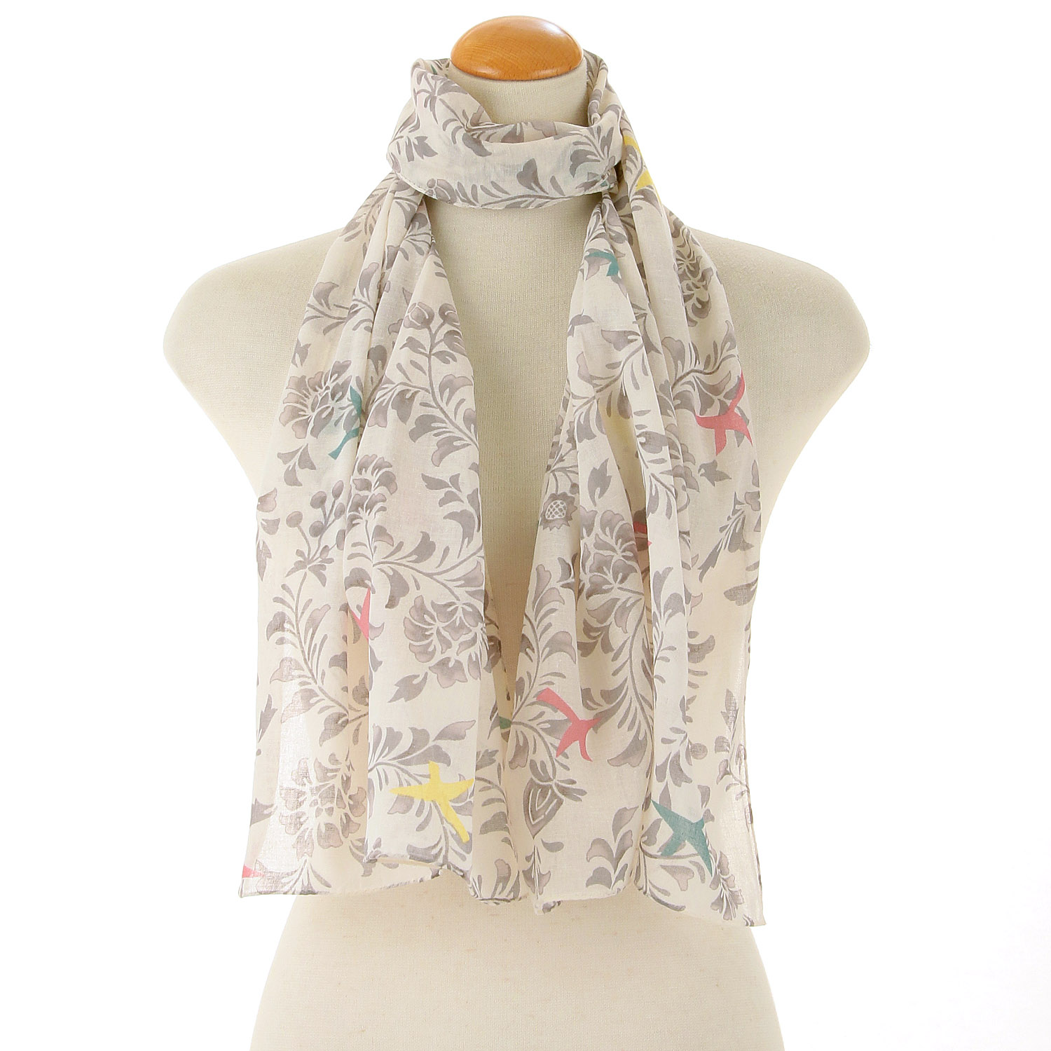 日本製 ガーゼチーフ 花鳥から草 - 画像1