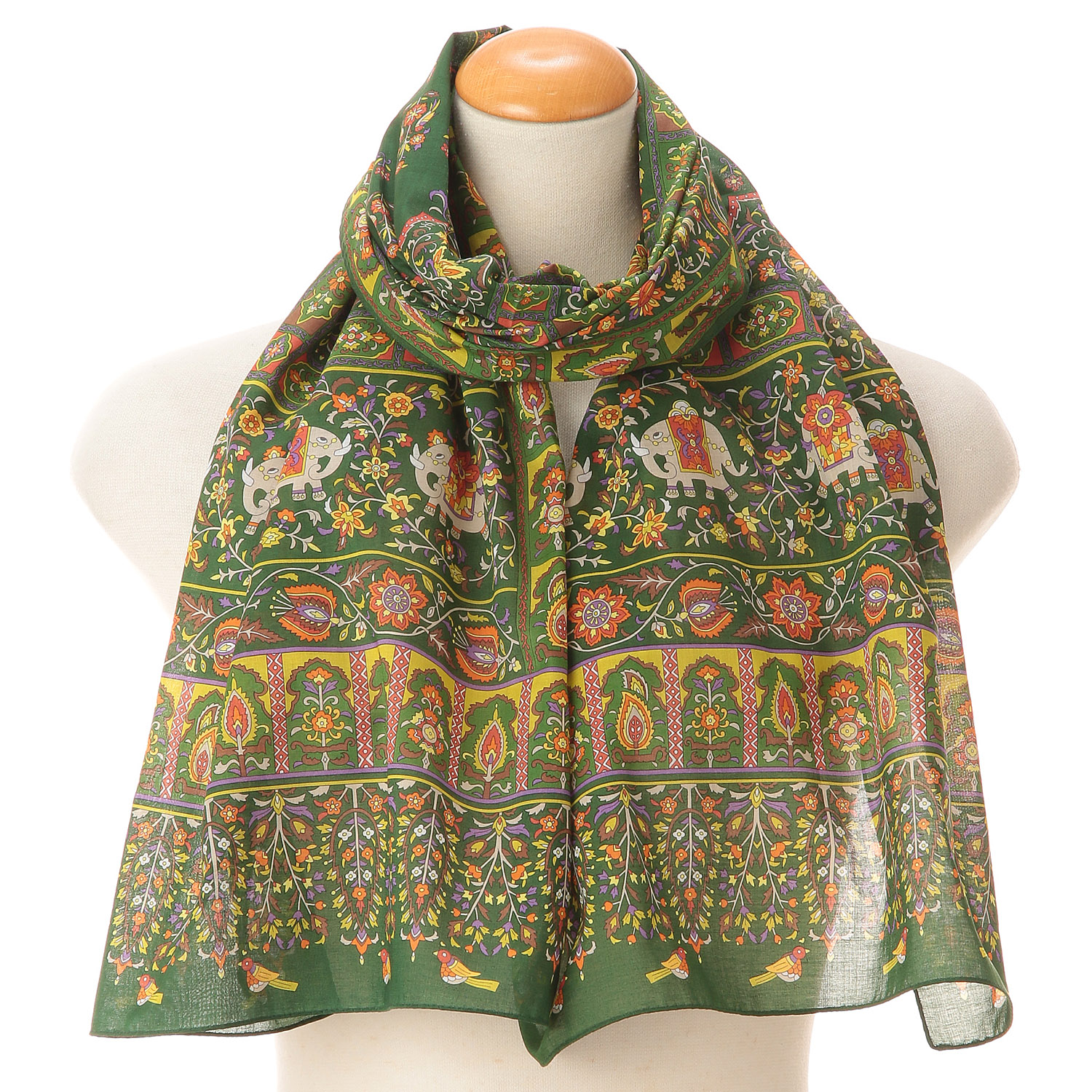 日本製 綿ローンロングスカーフ バンガロール - 画像2