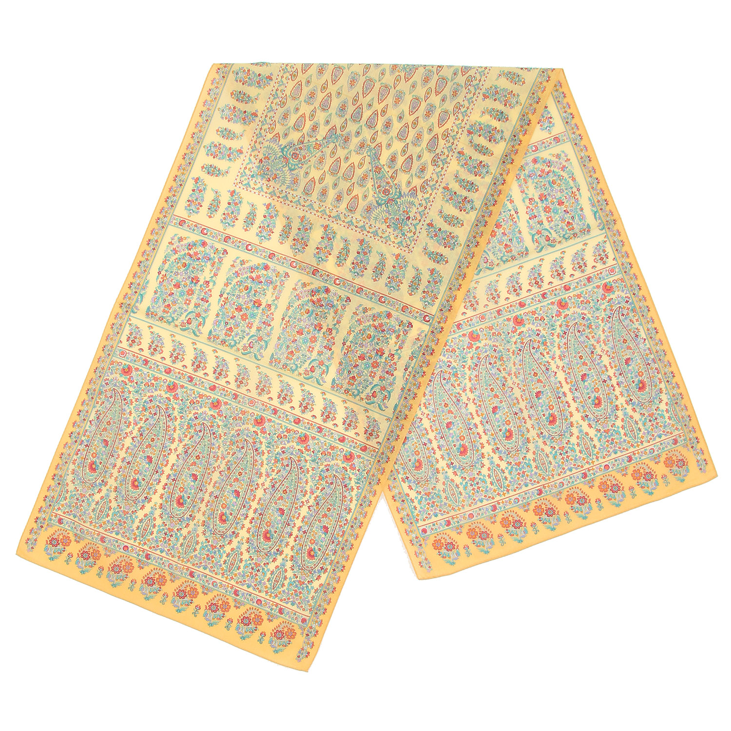 日本製 綿ローンロングスカーフ ペイズリー - 画像3