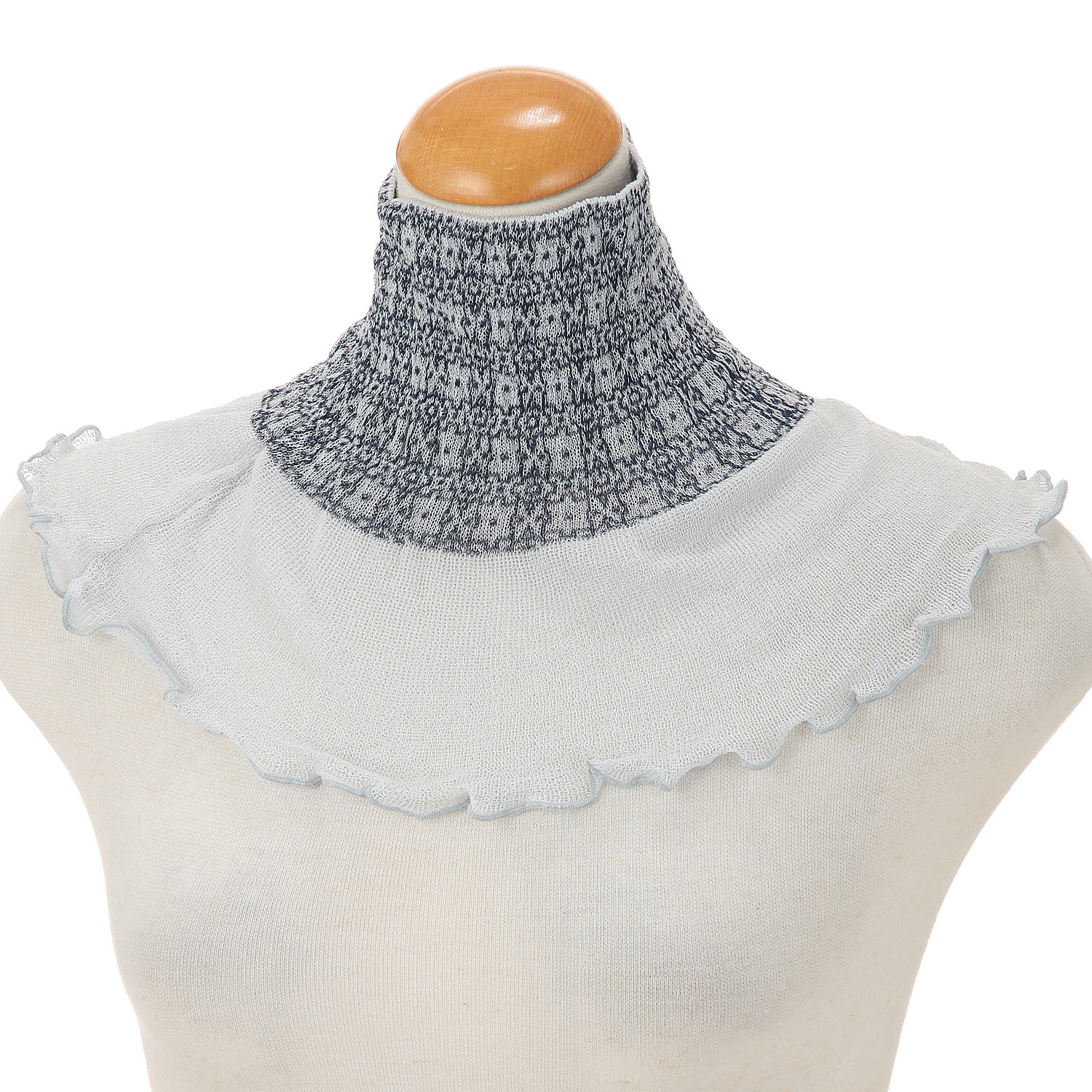 日本製 ロングネックカバ－ 格子柄 春夏素材 - 画像2