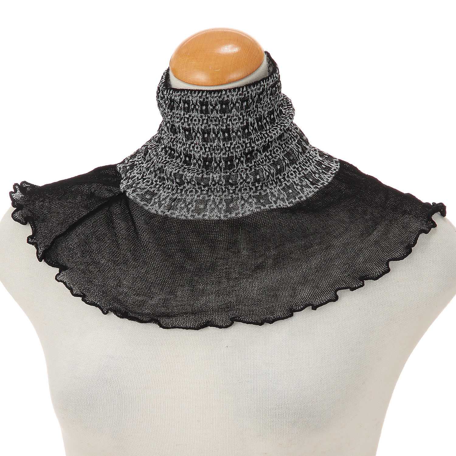 日本製 ロングネックカバ－ 格子柄 春夏素材 - 画像3