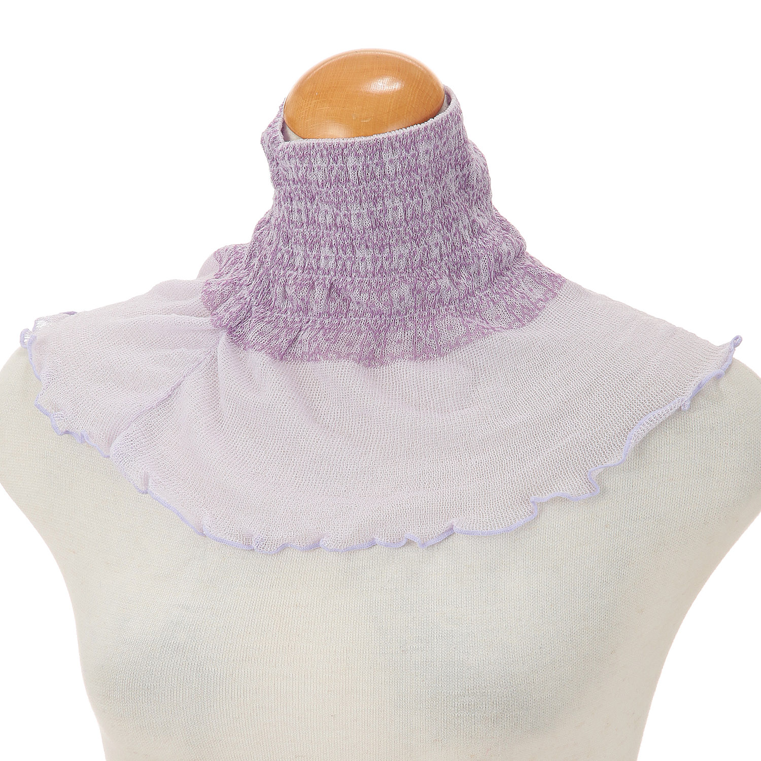 日本製 ロングネックカバ－ 格子柄 春夏素材 - 画像4