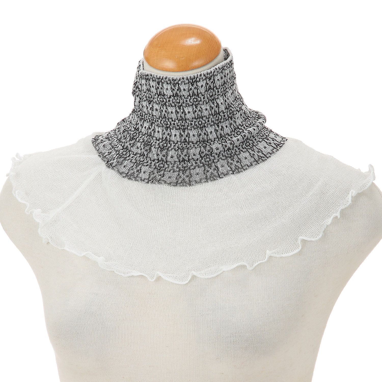 日本製 ロングネックカバ－ 格子柄 春夏素材 - 画像1