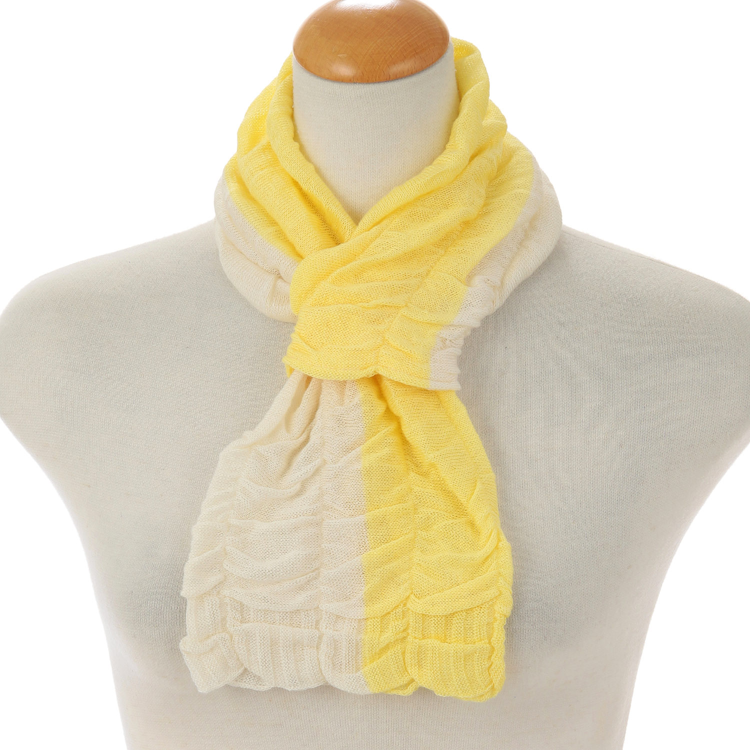 日本製 シルク混ミニストール バイカラー - 画像2