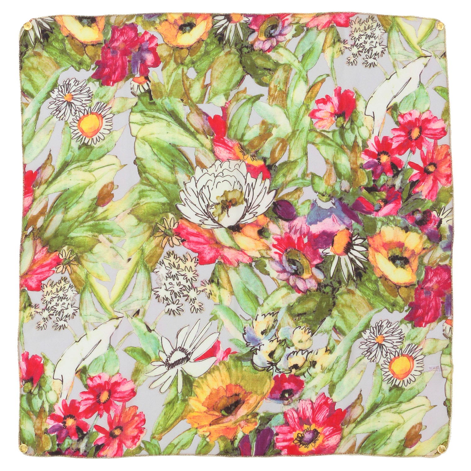 日本製 プリントポリエステルシフォンスカーフ 52×52 - 画像27