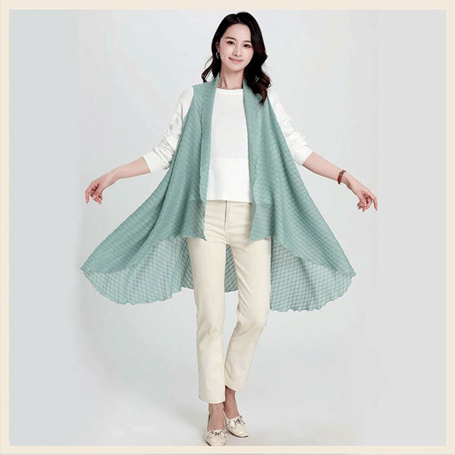 2way格子柄ストール - 画像11