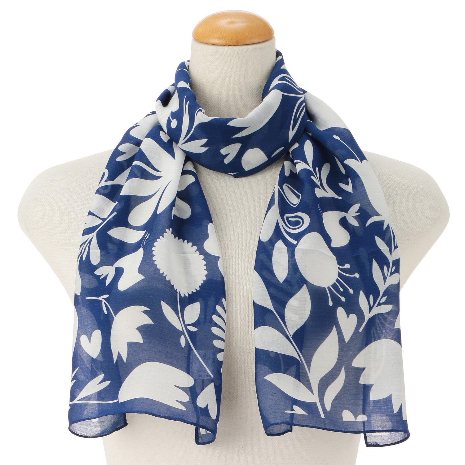 インド製 キュプラ混接触冷感ストール - 画像1