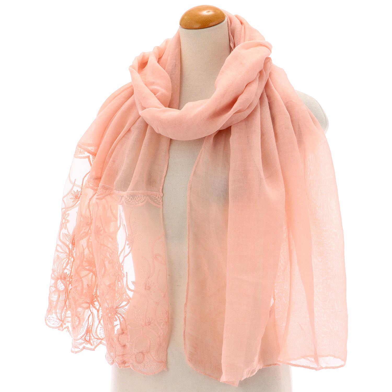 フラワー刺繍切替ストール - 画像3