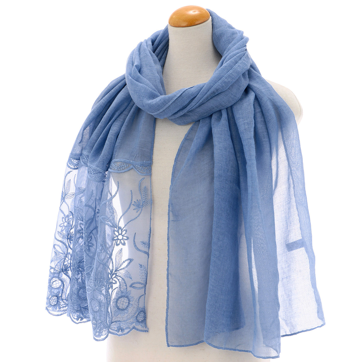 フラワー刺繍切替ストール - 画像5