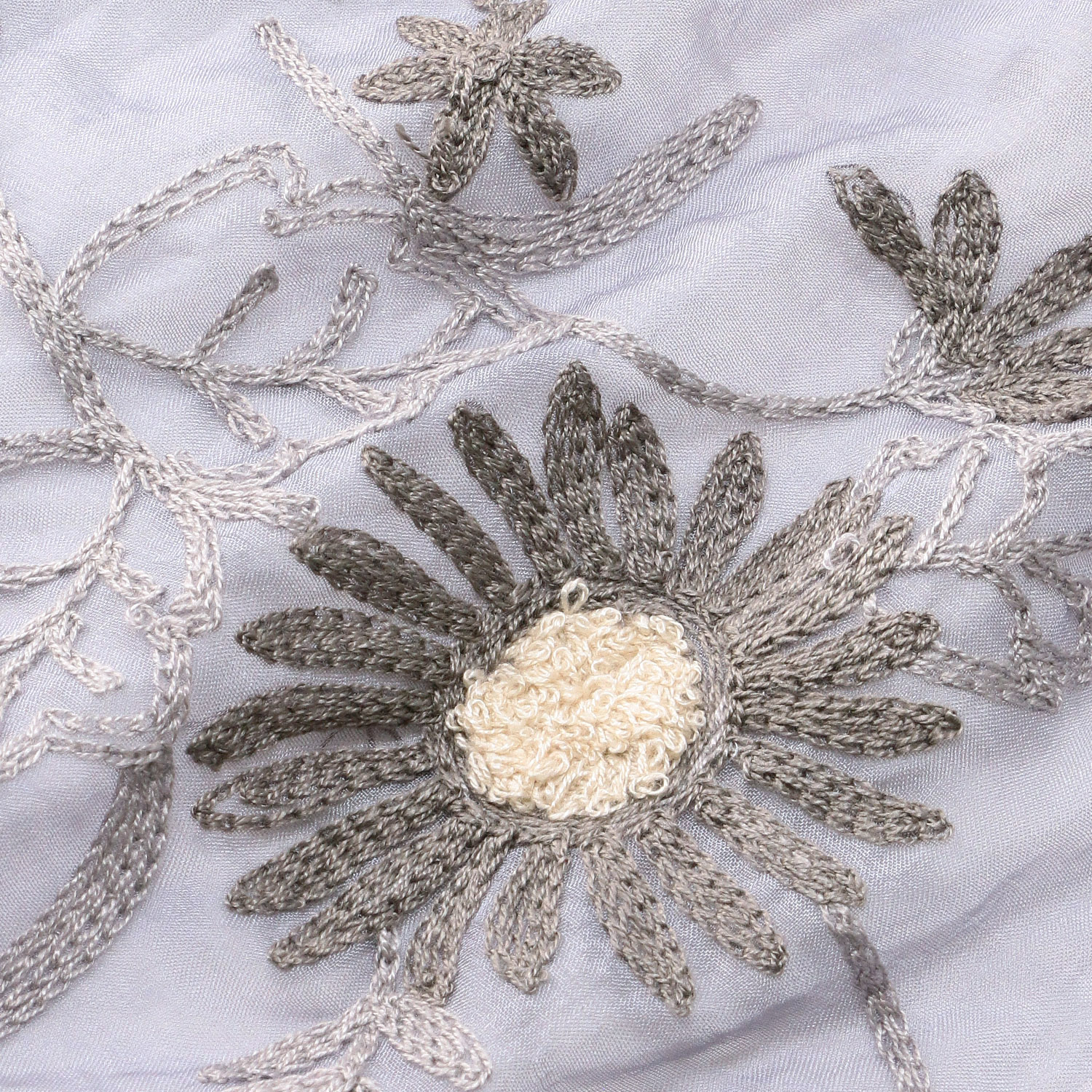 花柄刺繍ストール - 画像3