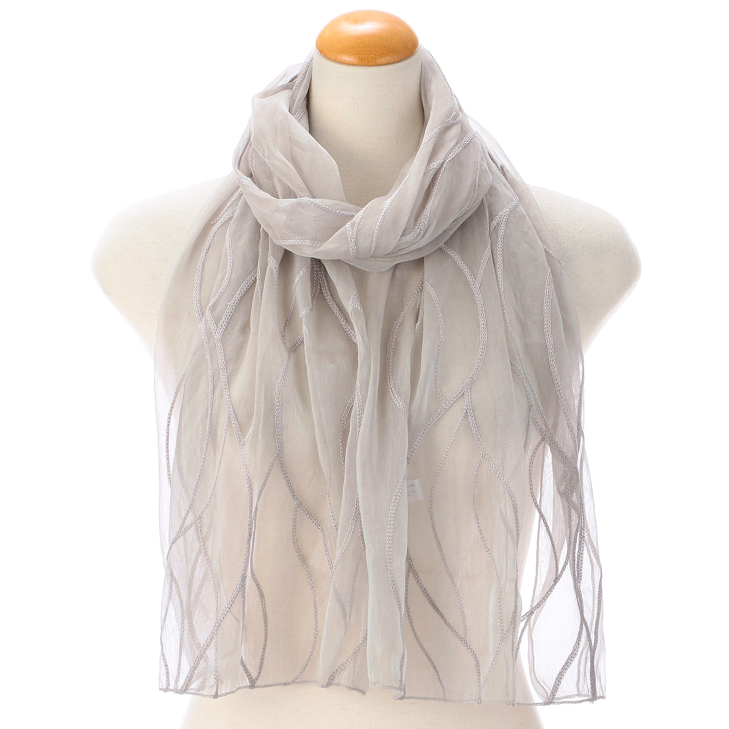 ライン刺繍ストール - 画像2