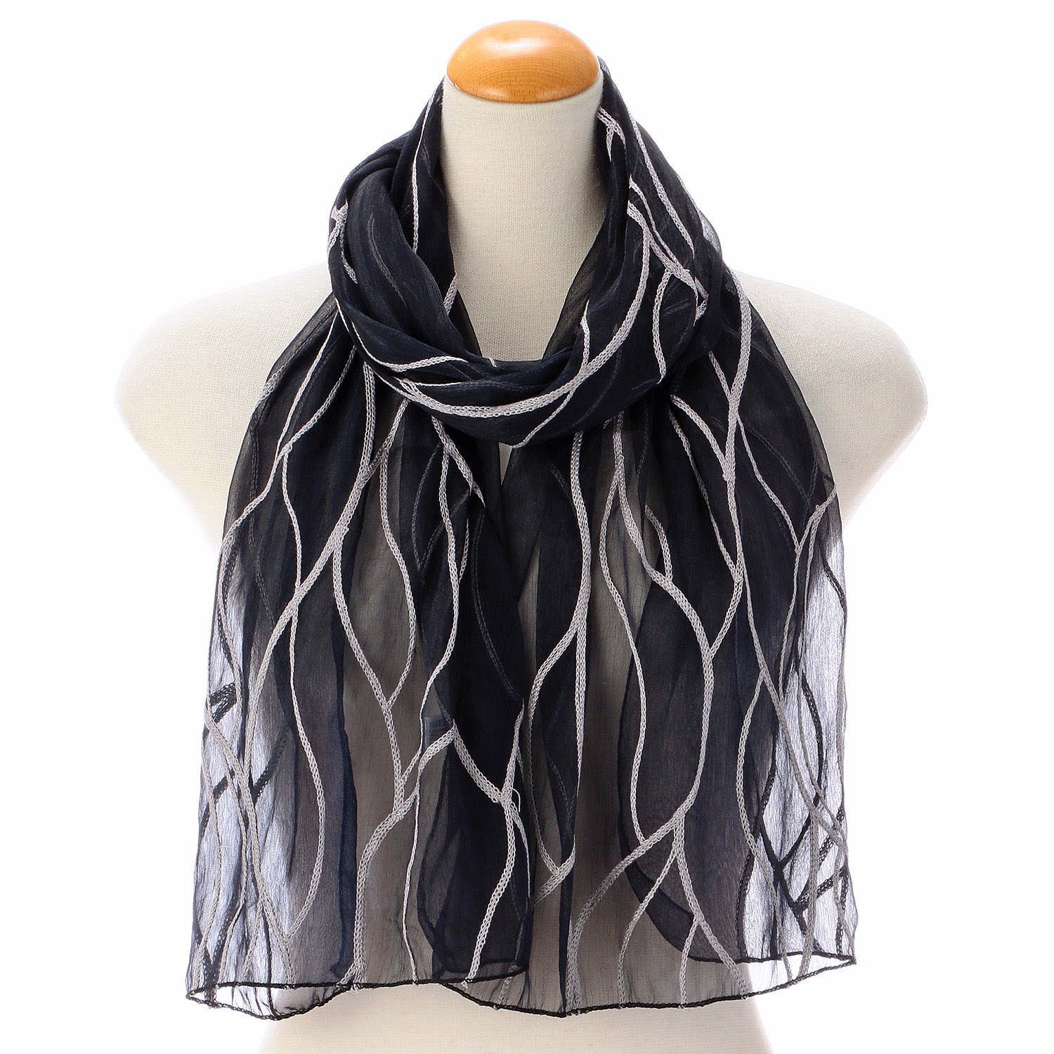 ライン刺繍ストール - 画像3