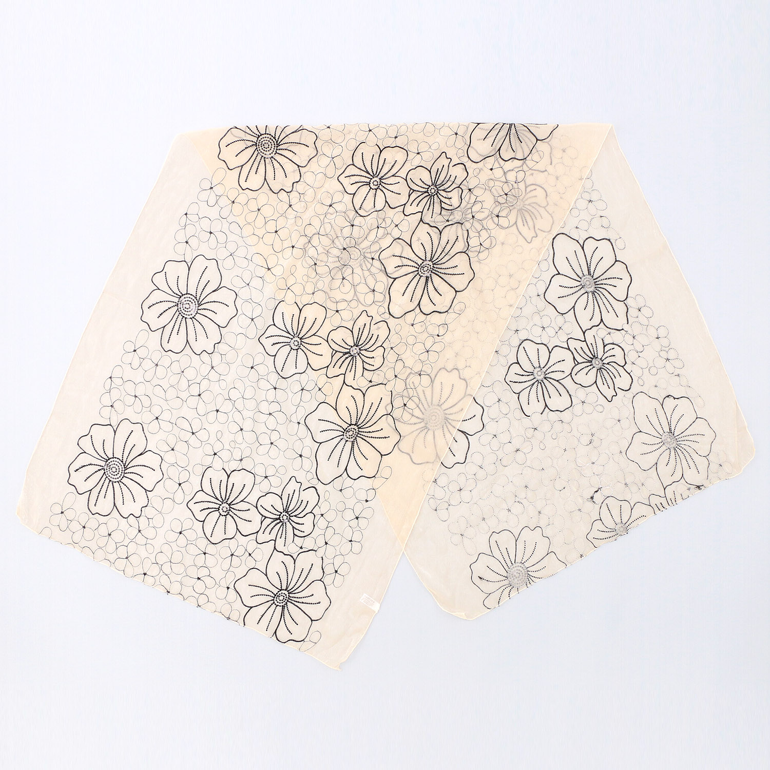 花柄刺繍ストール - 画像4