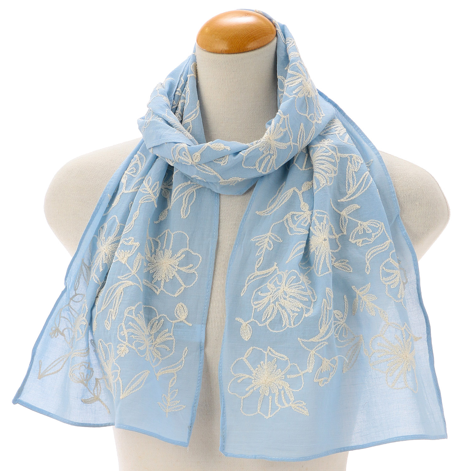 コットン刺繍ストール - 画像5