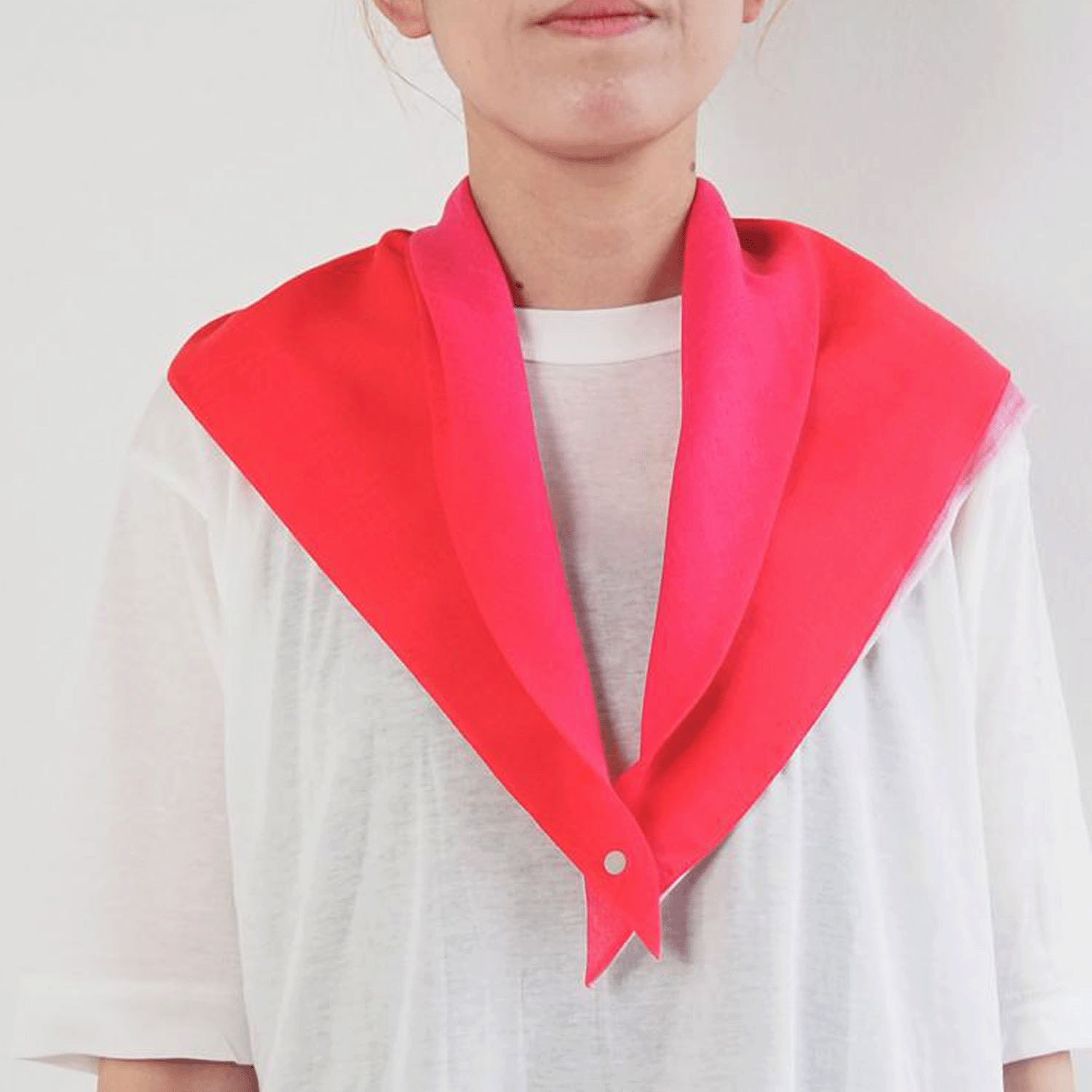 日本製 おさんぽスカーフ バイカラー 62×62 - 画像6