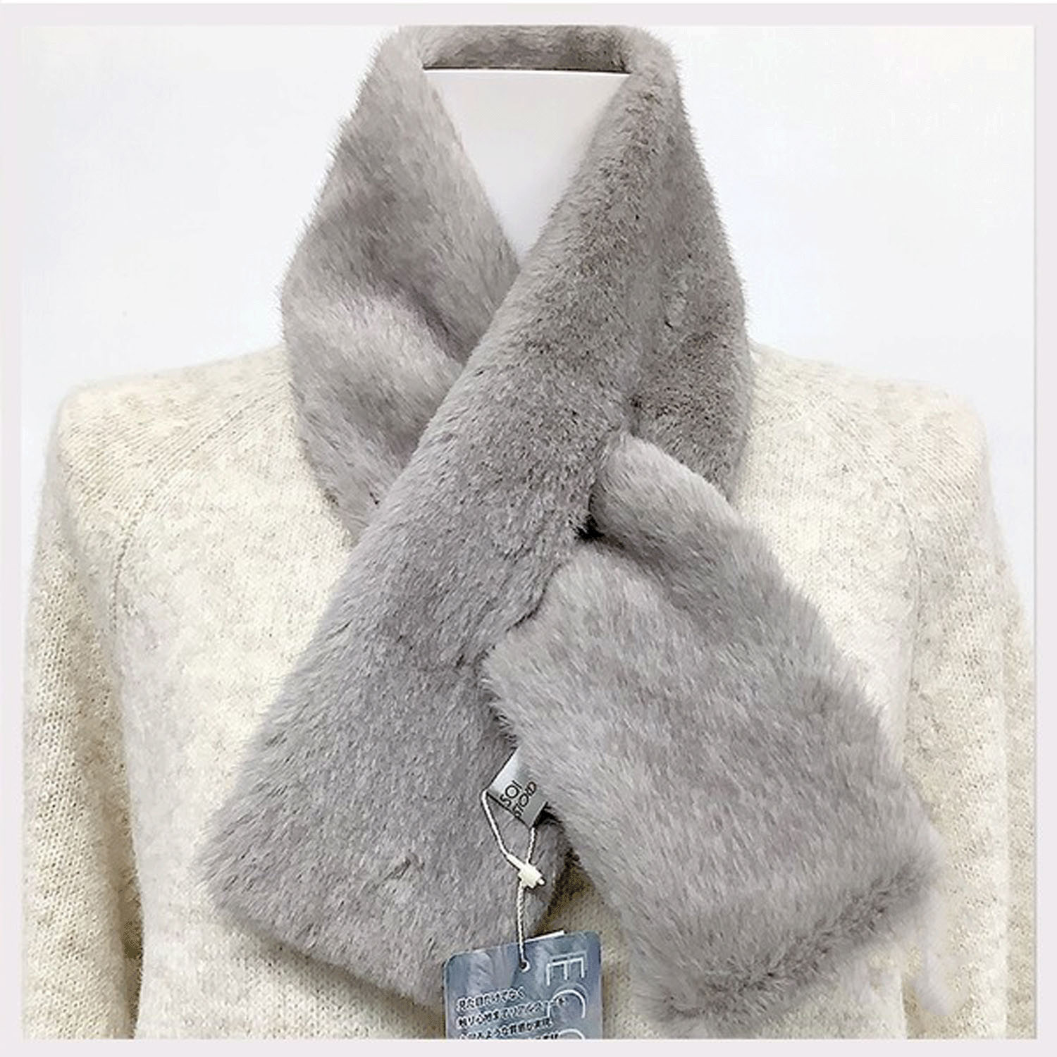 ミンク調エコファーマフラー - 画像1