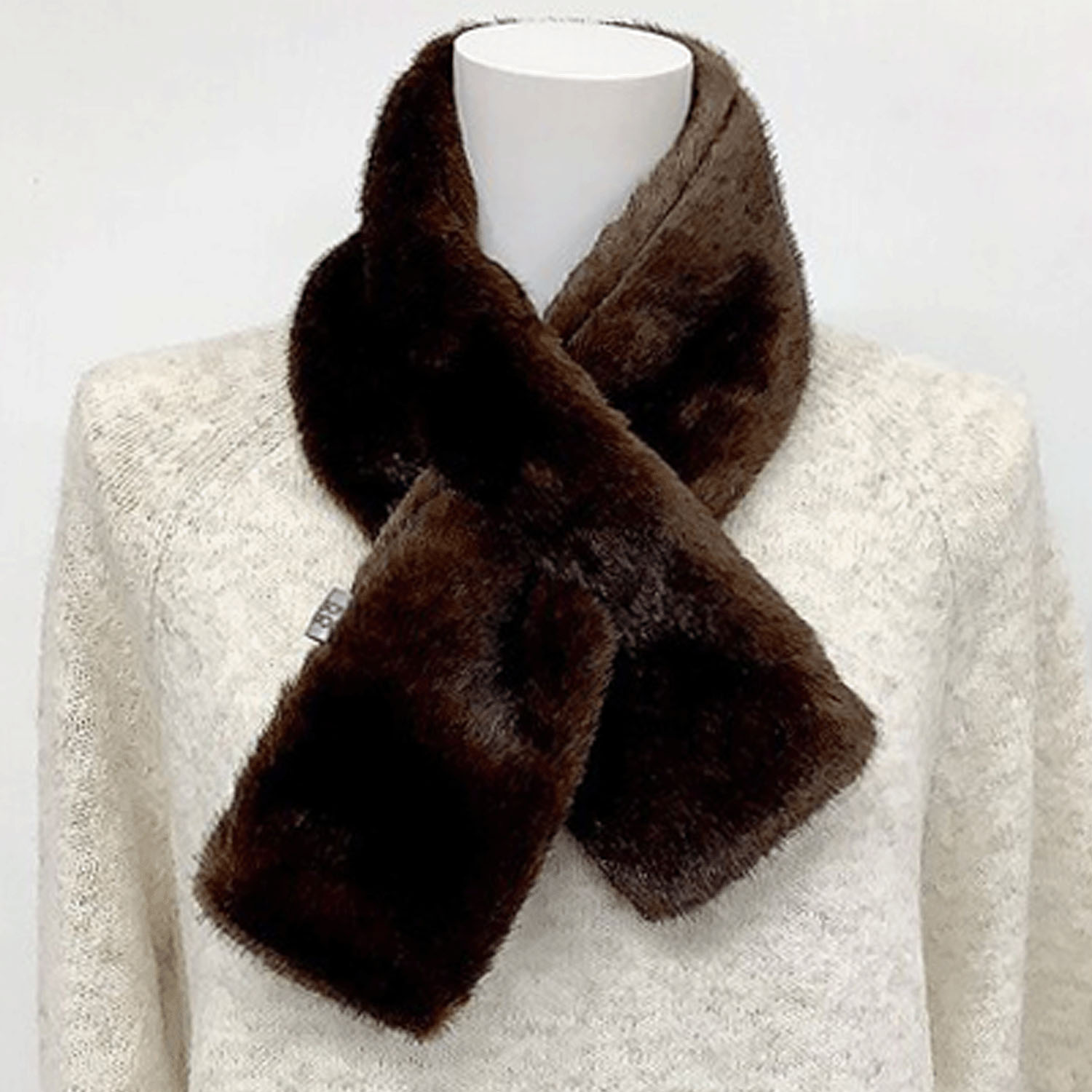 ミンク調エコファーマフラー