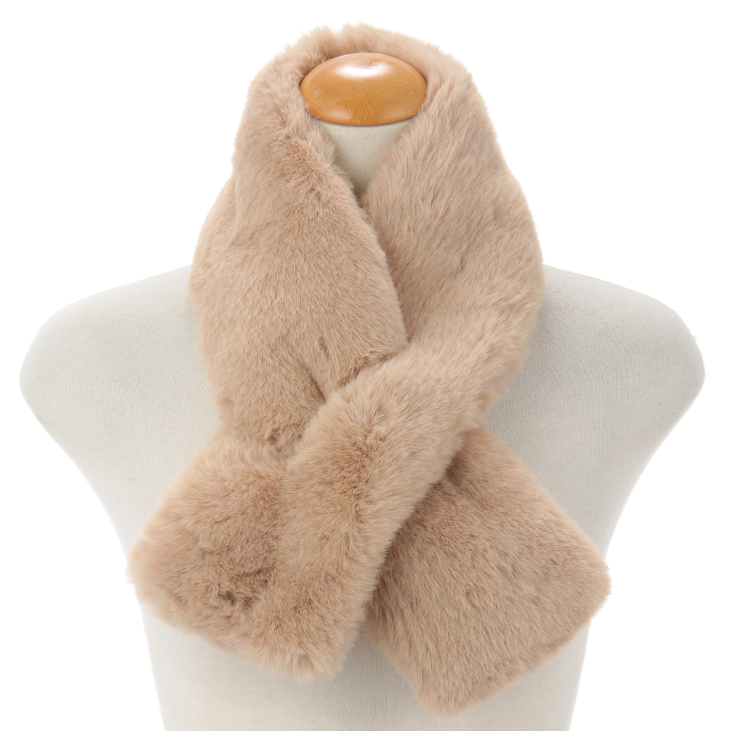 フェイクファー無地 差込マフラー - 画像5