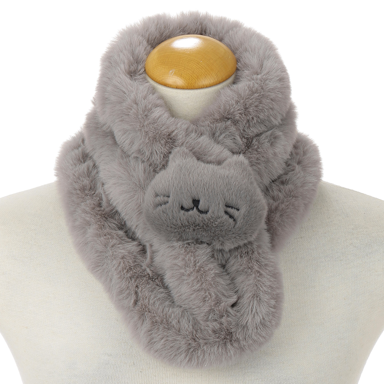 リサイクルエコファー猫ティペット - 画像1