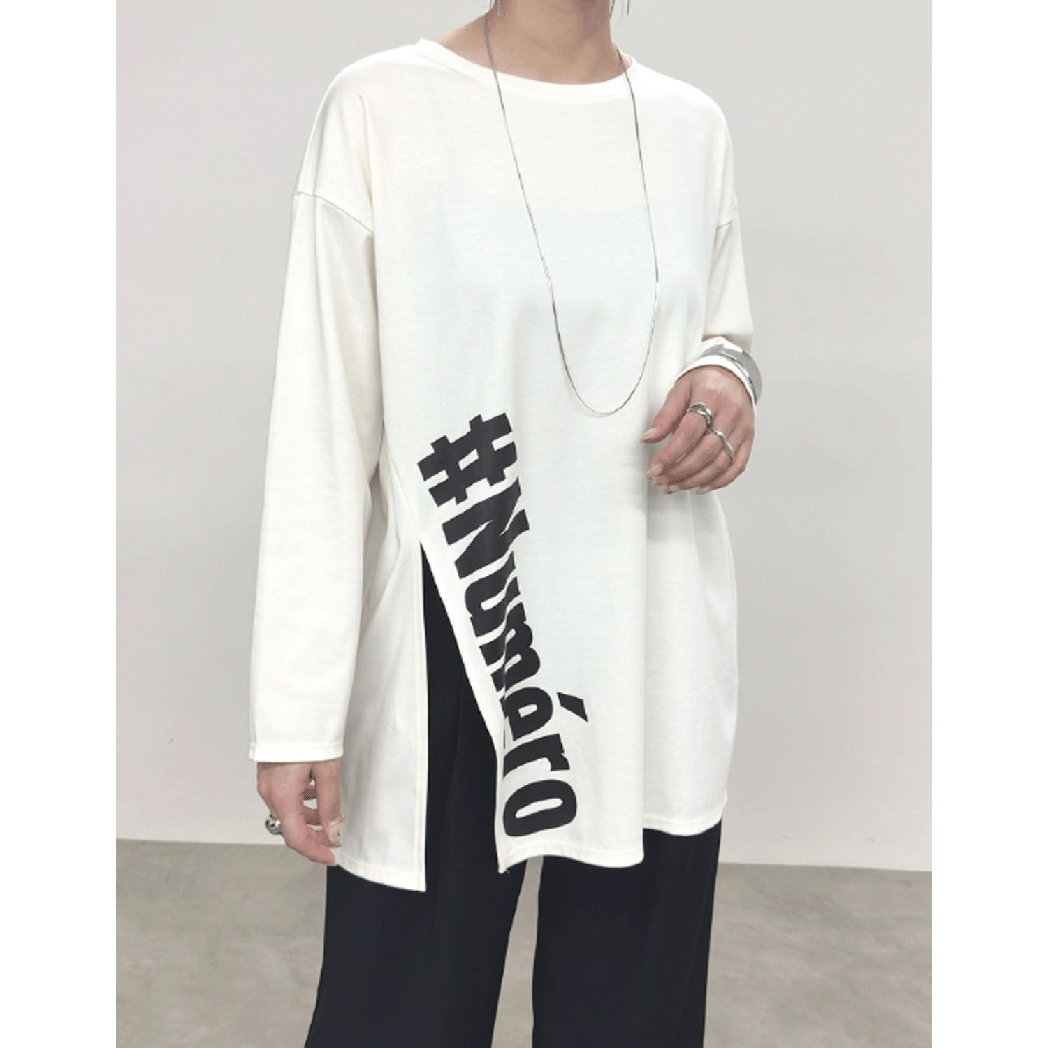 NUS フロントスリットビッグロゴT - 画像1