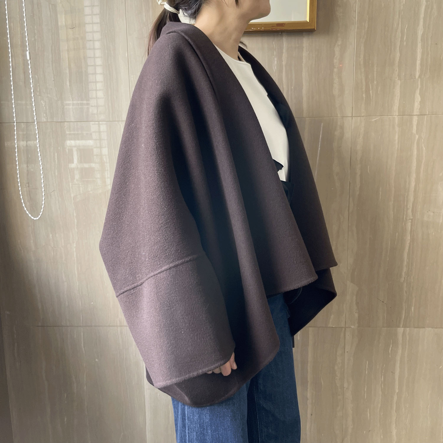 【Inata Live】一珠 B7 リバー仕立ウールコート - 画像7