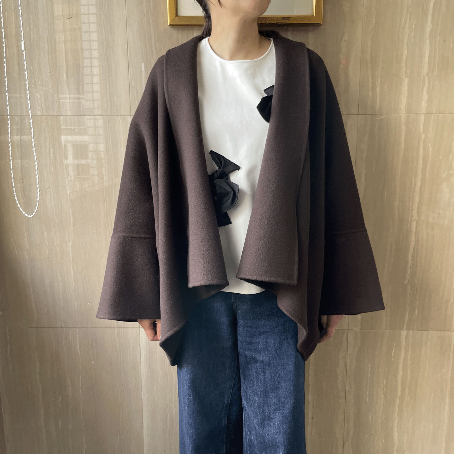 【Inata Live】一珠 B7 リバー仕立ウールコート - 画像1