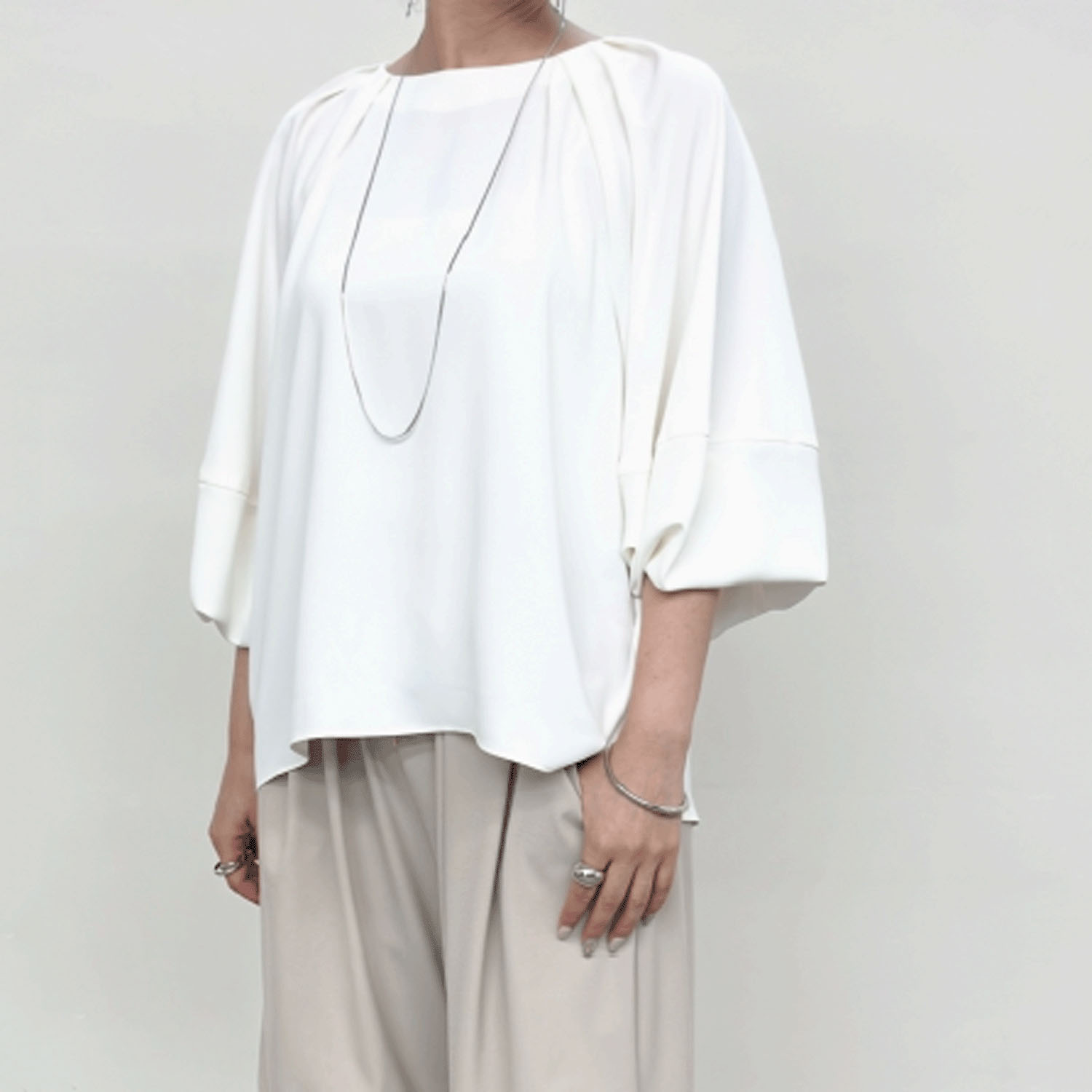 【Insta Live】NUS タックデザインボリュームブラウス - 画像6