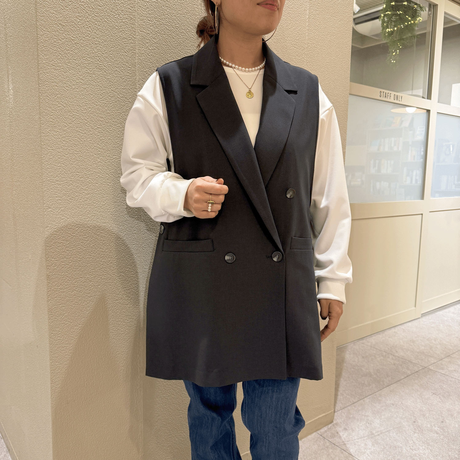 【Insta Live】QTUME スリットダブルベスト - 画像1