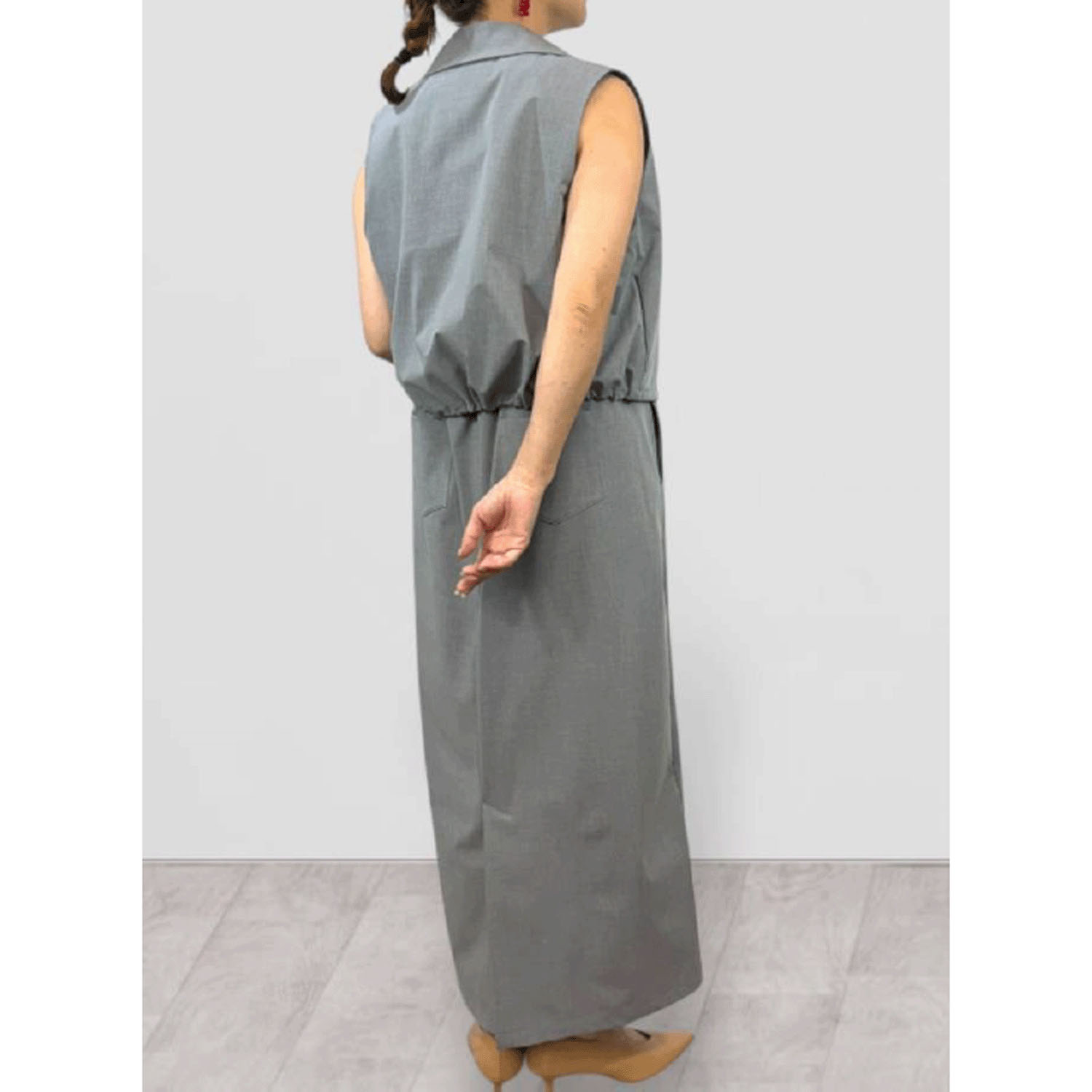 QTUME クロップドスリーブレスジャケット - 画像5