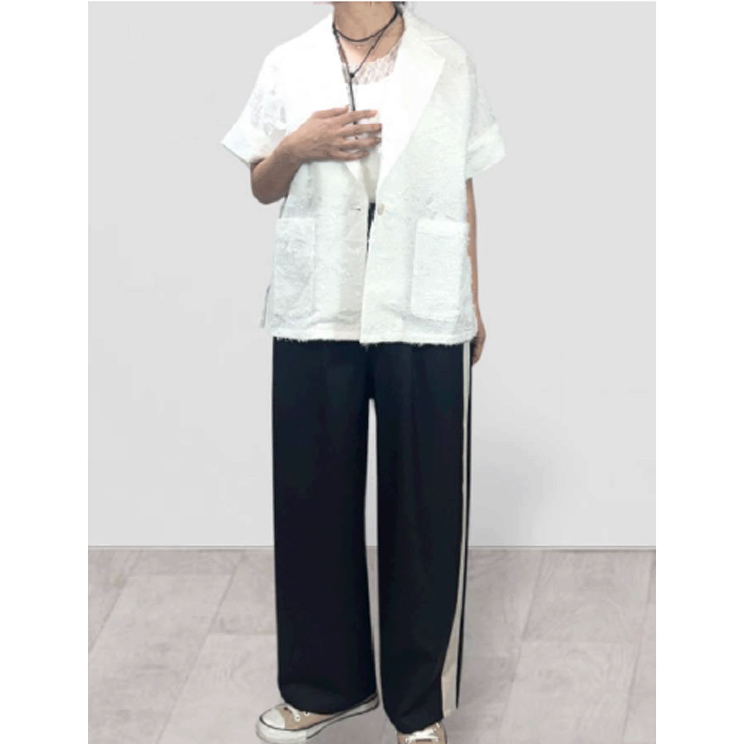 QTUME サイドラインタックパンツ - 画像5