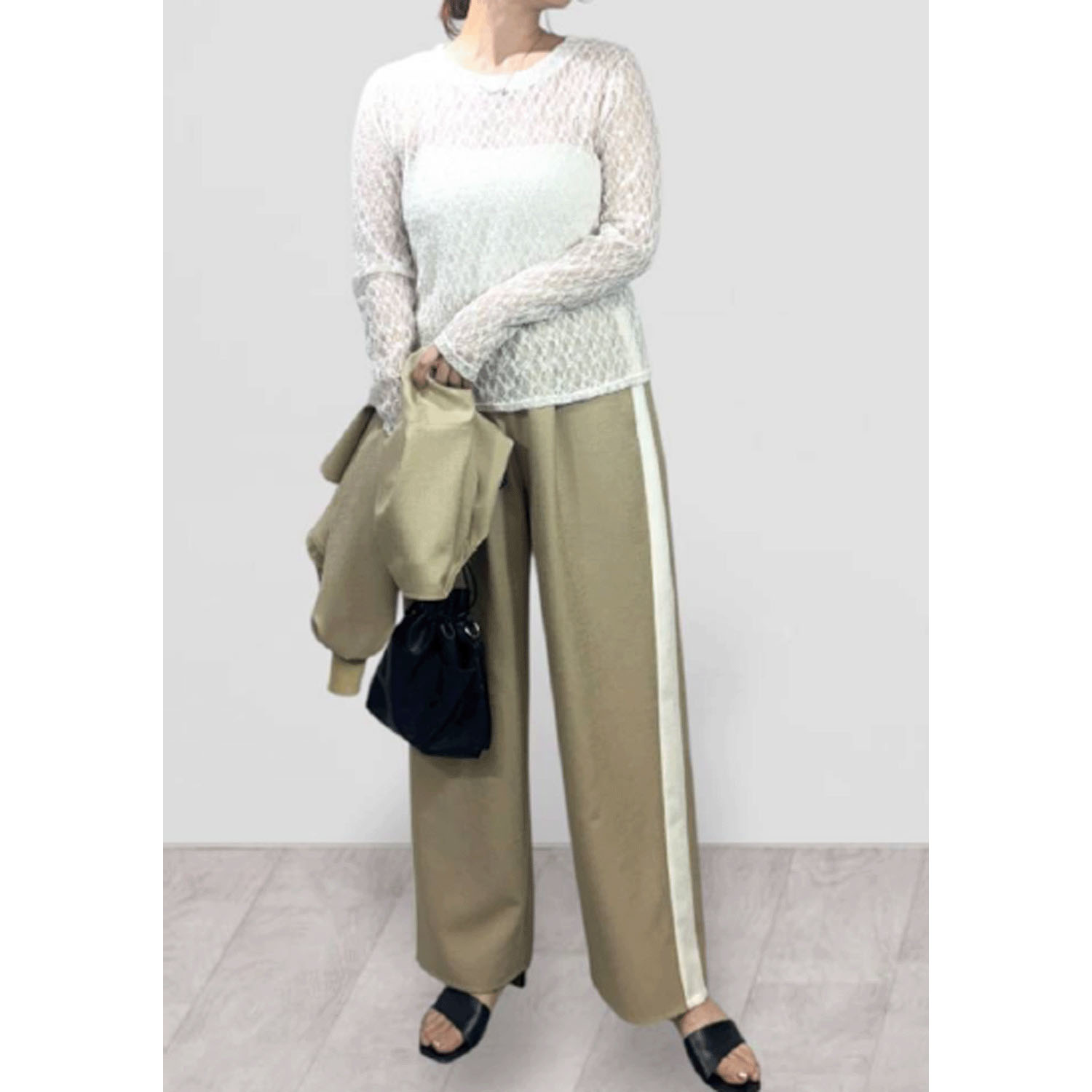 QTUME サイドラインタックパンツ - 画像8