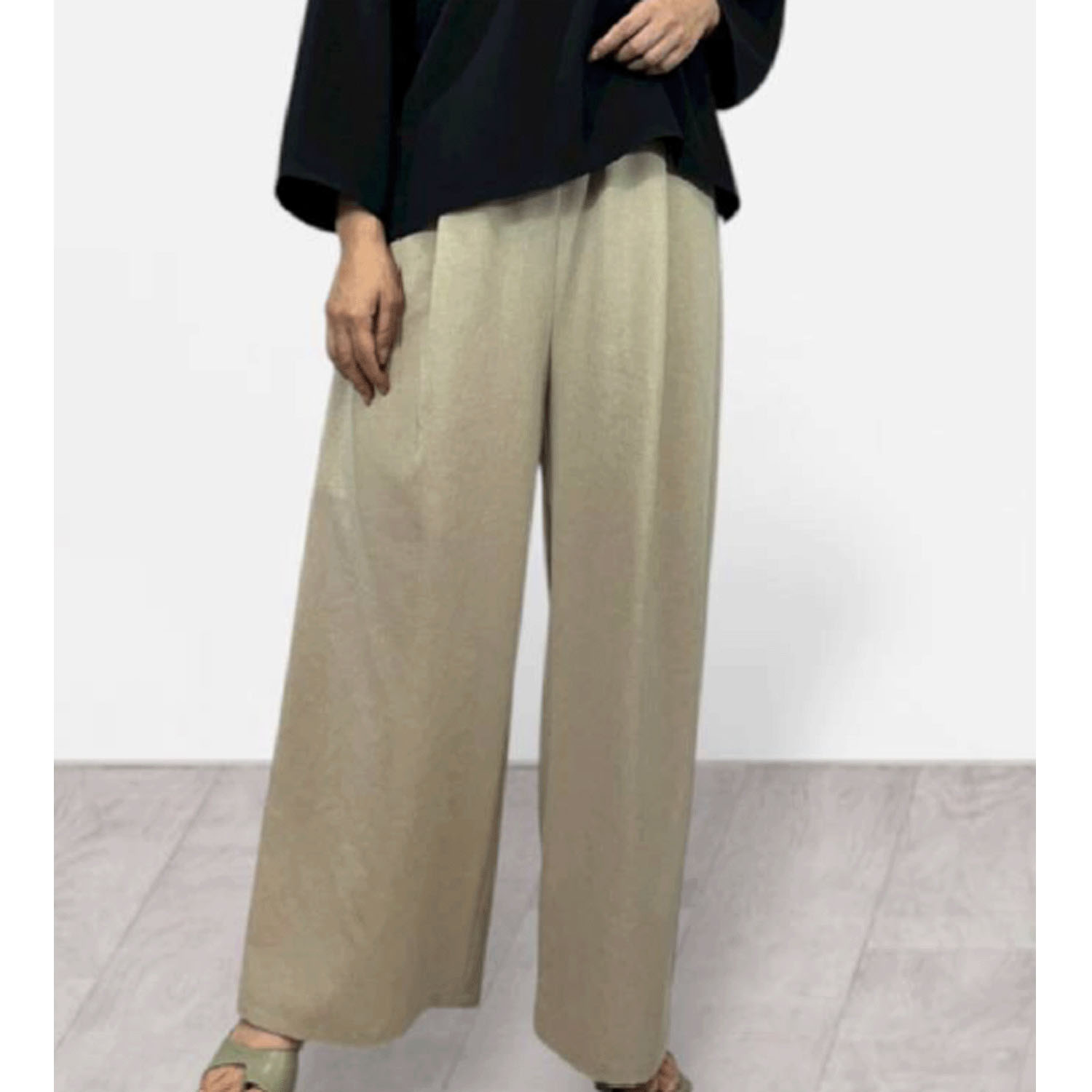 QTUME タックイージーワイドパンツ - 画像1