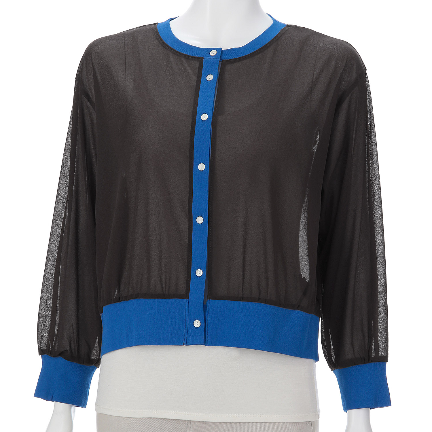 NUS バイカラーシアーカーディガン - 画像11