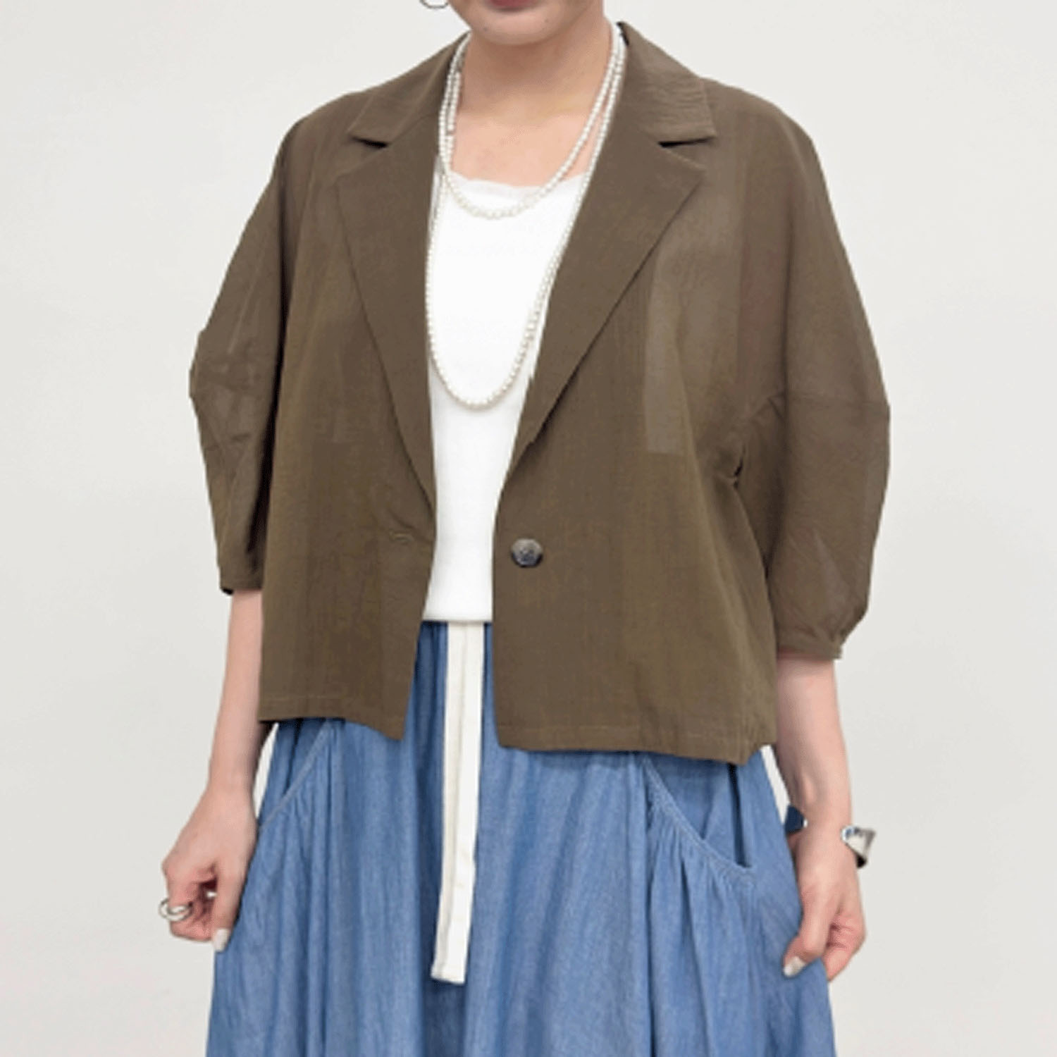 NUS ランタンスリーブショートジャケット