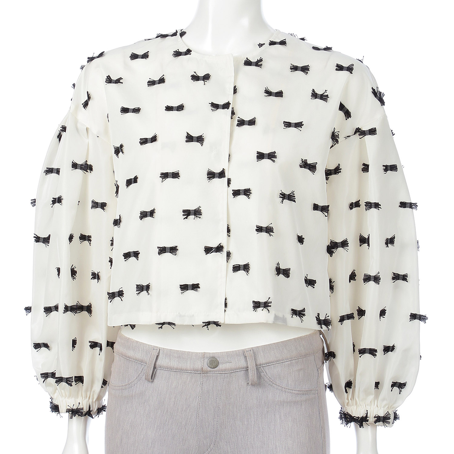 一珠 NOUQUE フサフサリボンブルゾン - 画像1