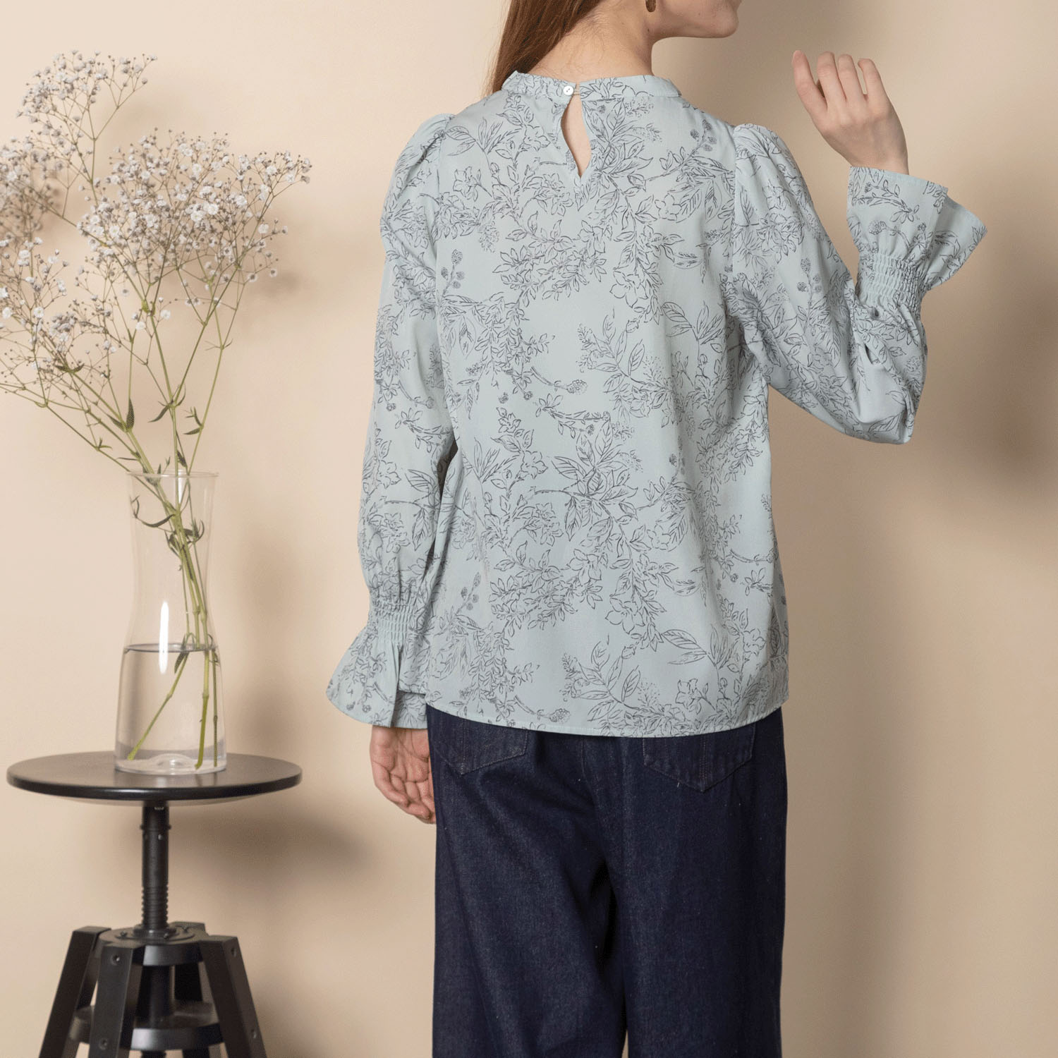 グラン山貴 プリントボウタイブラウス - 画像5